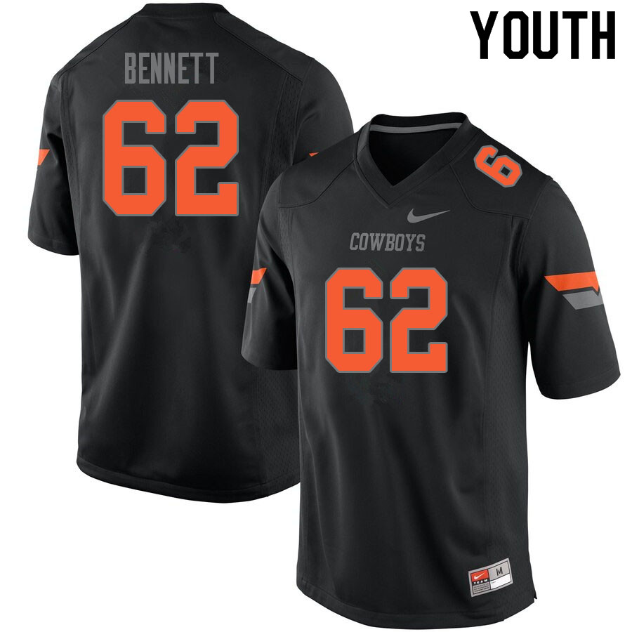 Youth #62 Cade Bennett Oklahoma State Cowboys College Football Jerseys Sale-Black